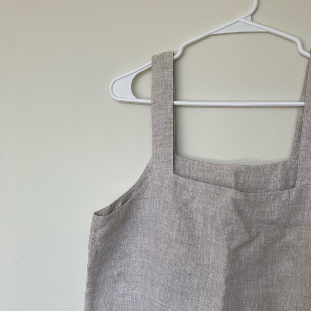 100% Linen Romper Assembly Label